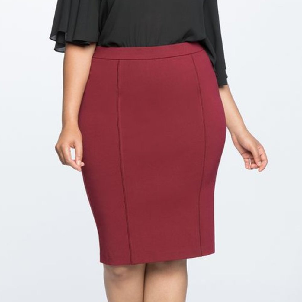 Eloquii Deep Red Skirt